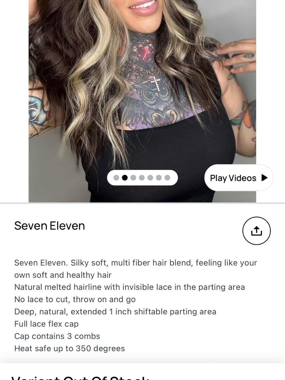 Blonde Highlighted Wig - Natural Blonde & Dark Brown Blend